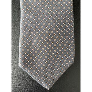 Vintage Austin Reed 100% Silk Gray Necktie With Dots Pattern